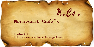 Moravcsik Csák névjegykártya